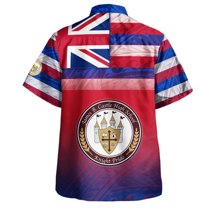 Hawaii James B. Castle High School Hawaii Shirt Flag Color With Traditional Patterns