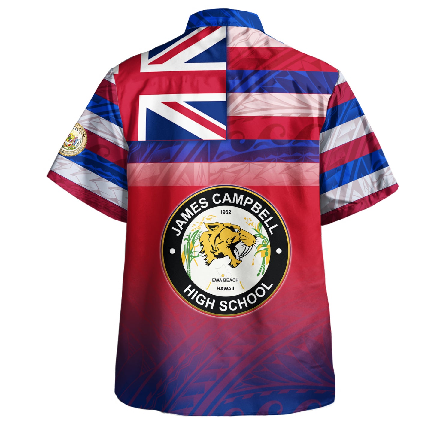 Hawaii James Campbell High School Hawaii Shirt Flag Color With Traditional Patterns