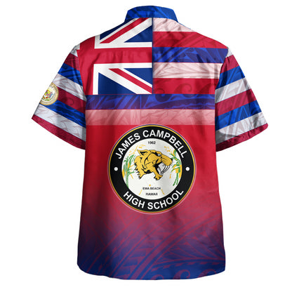 Hawaii James Campbell High School Hawaii Shirt Flag Color With Traditional Patterns