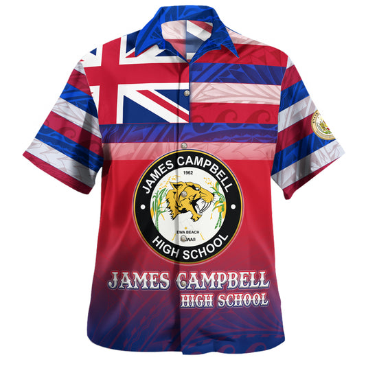Hawaii James Campbell High School Hawaii Shirt Flag Color With Traditional Patterns