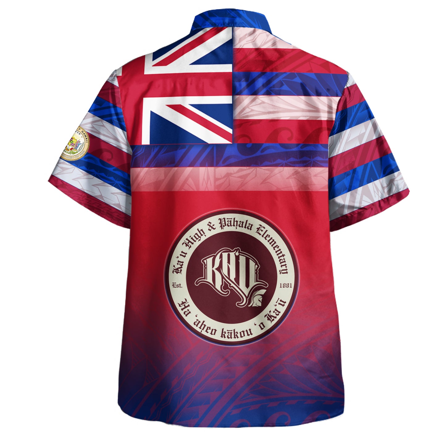 Hawaii Kau High School And Pahala Elementary School Hawaii Shirt Flag Color With Traditional Patterns