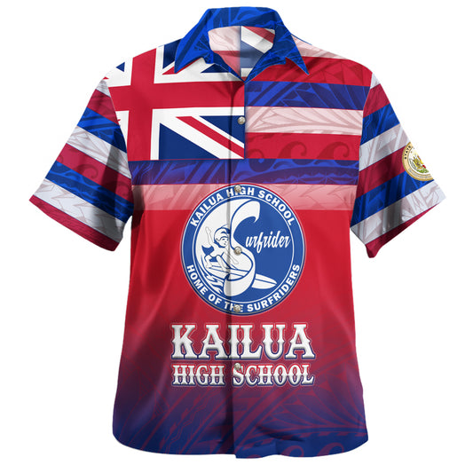 Hawaii Kailua High School Hawaii Shirt Flag Color With Traditional Patterns