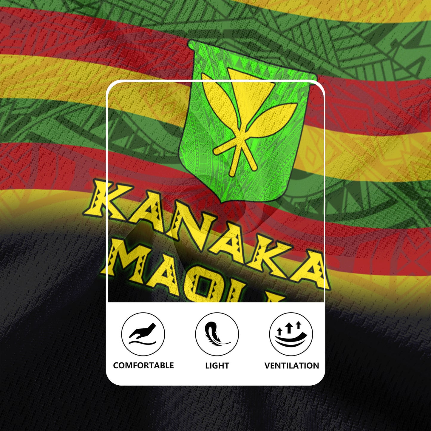 Hawaii Kanaka Maoli Flag Color With Traditional Patterns Men's All Over Printing Rugby Jersey