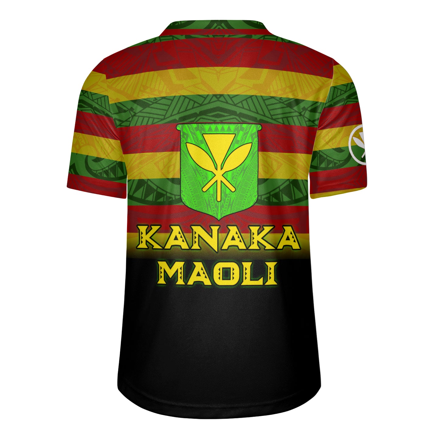 Hawaii Kanaka Maoli Flag Color With Traditional Patterns Men's All Over Printing Rugby Jersey