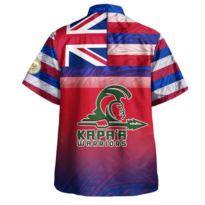 Hawaii Kapaa High School Hawaii Shirt Flag Color With Traditional Patterns