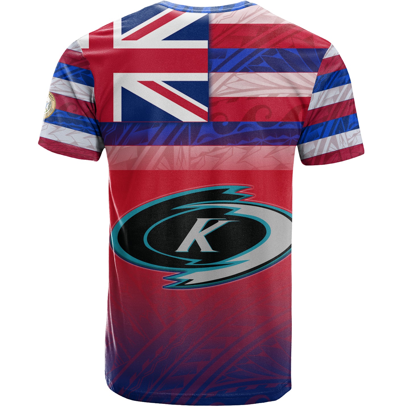 Hawaii Kapolei High School T-Shirt Flag Color With Traditional Patterns