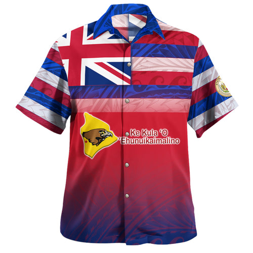 Hawaii Ke Kula o Ehunuikaimalino High School Hawaii Shirt Flag Color With Traditional Patterns