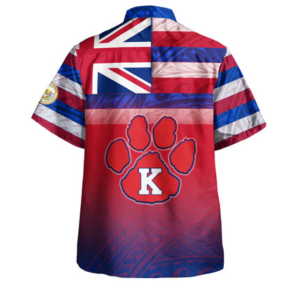Hawaii Keaau High School Hawaii Shirt Flag Color With Traditional Patterns