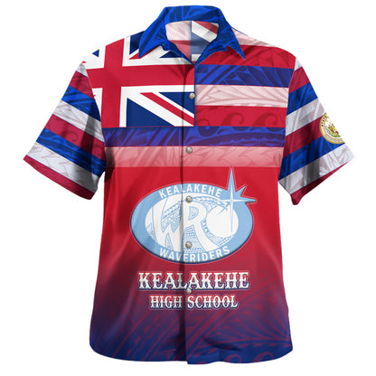 Hawaii Kealakehe High School Hawaii Shirt Flag Color With Traditional Patterns