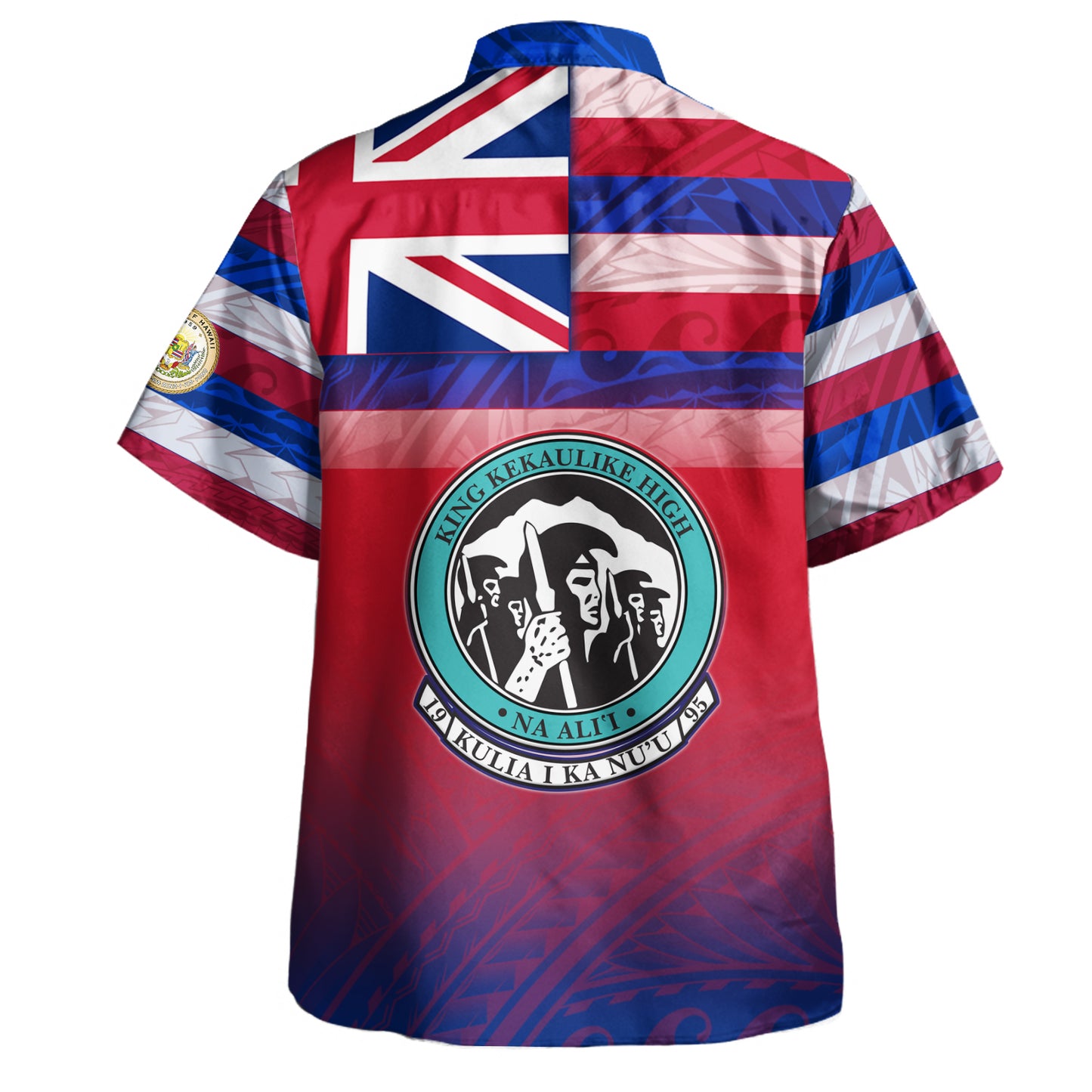 Hawaii King Kekaulike High School Hawaii Shirt Flag Color With Traditional Patterns