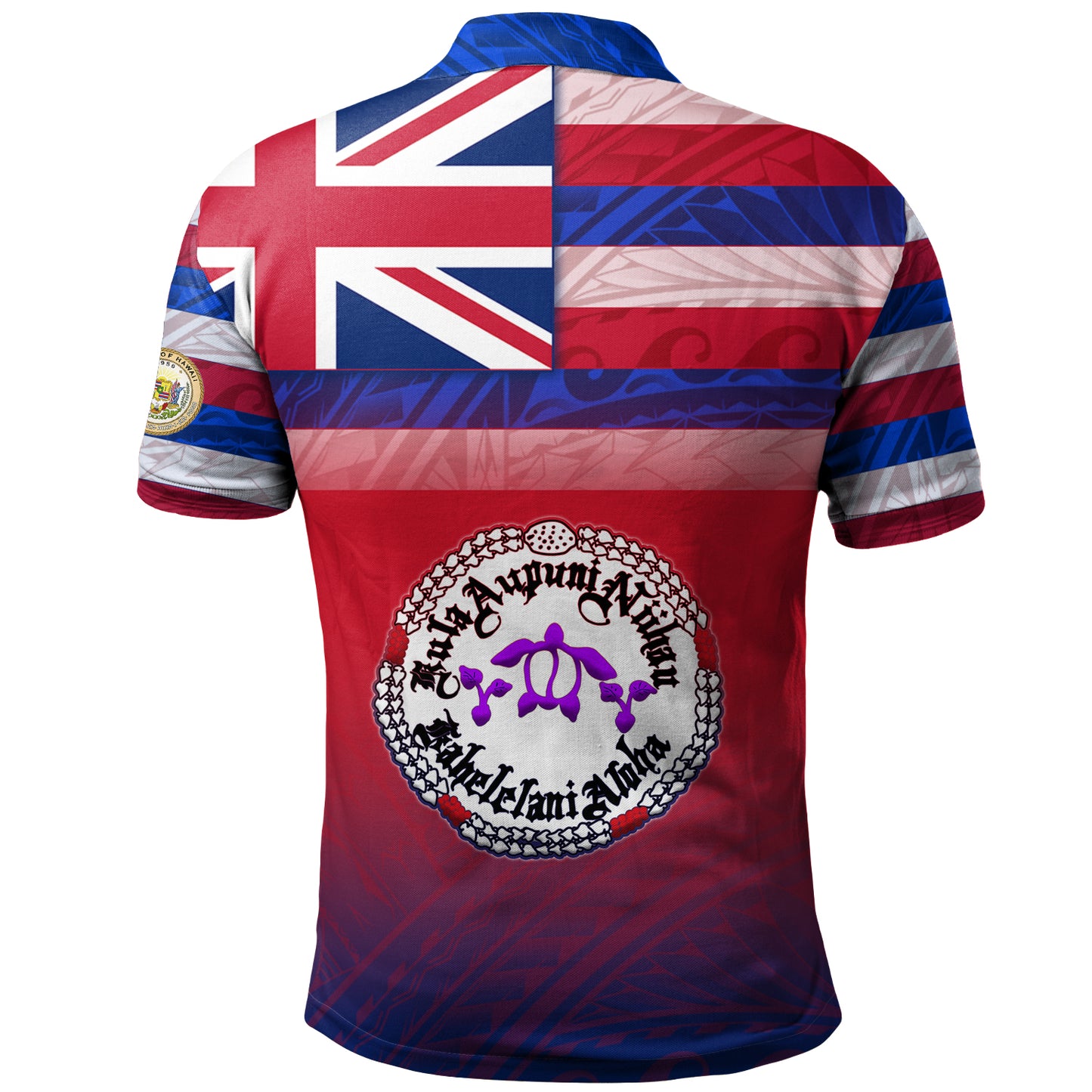 Hawaii Kula Aupuni Niihau A Kahelelani Aloha High School Polo Shirt Flag Color With Traditional Patterns