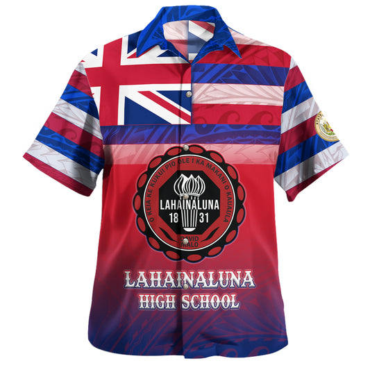 Hawaii Lahainaluna High School Hawaii Shirt Flag Color With Traditional Patterns