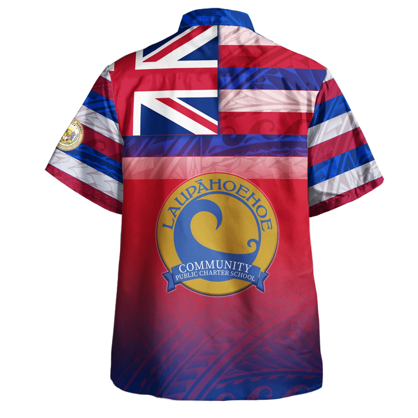 Hawaii Laupahoehoe Community Public Charter School Hawaii Shirt Flag Color With Traditional Patterns