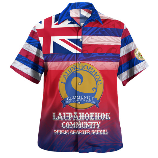 Hawaii Laupahoehoe Community Public Charter School Hawaii Shirt Flag Color With Traditional Patterns
