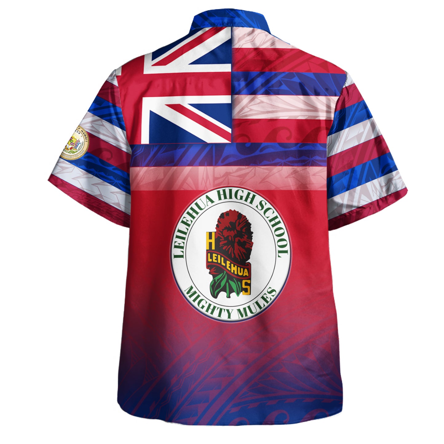 Hawaii Leilehua High School Hawaii Shirt Flag Color With Traditional Patterns