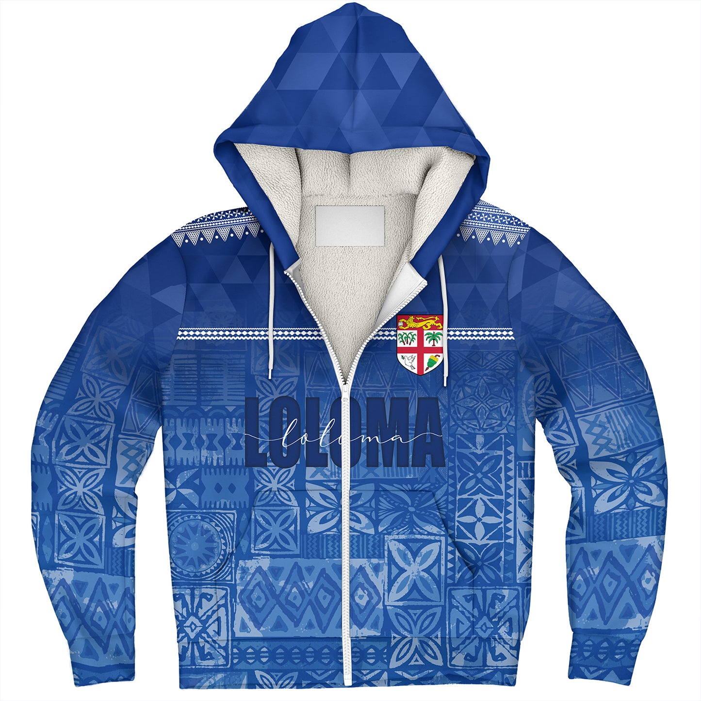 Fiji Sherpa Hoodie Loloma Fijian Love Polynesian