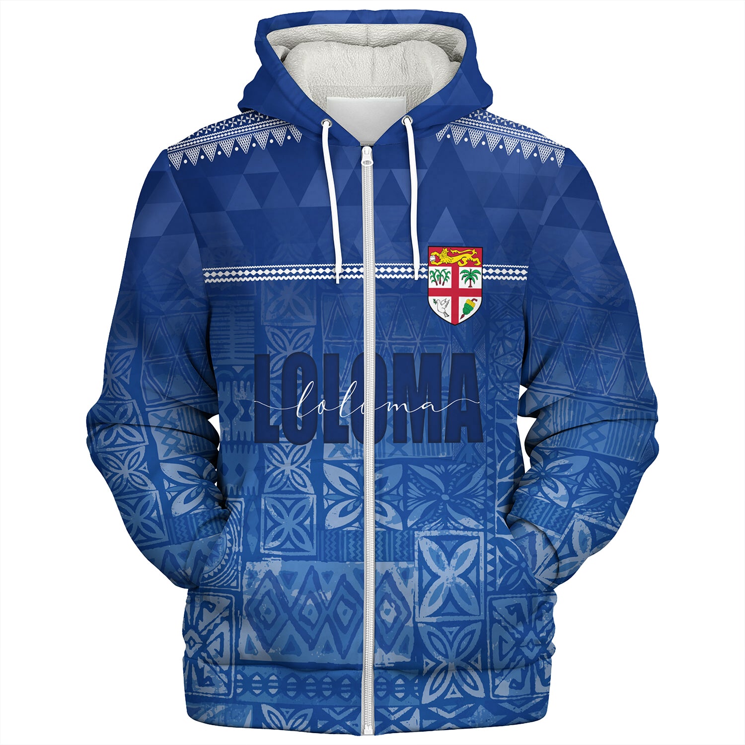 Fiji Sherpa Hoodie Loloma Fijian Love Polynesian