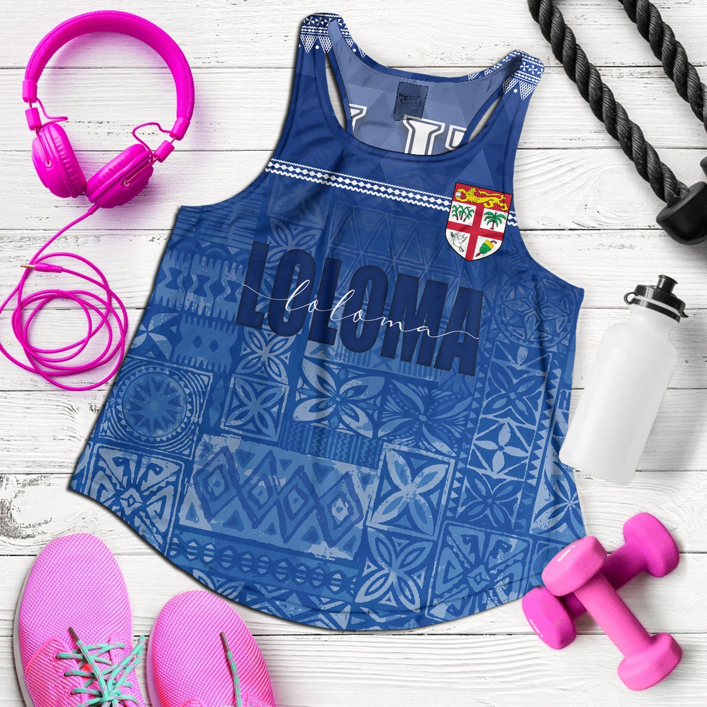 Fiji Women Tank Loloma Fijian Love Polynesian