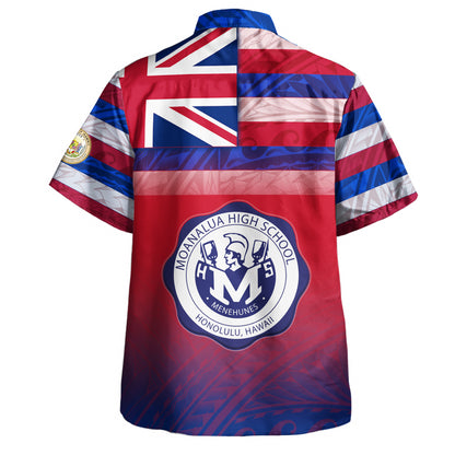 Hawaii Moanalua High School Hawaii Shirt Flag Color With Traditional Patterns