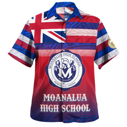 Hawaii Moanalua High School Hawaii Shirt Flag Color With Traditional Patterns