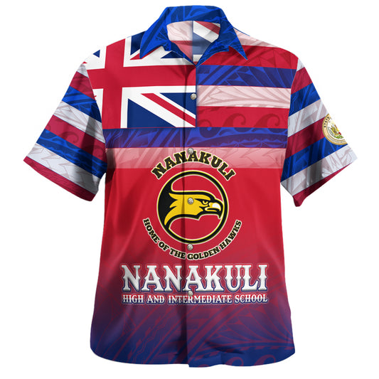 Hawaii Nanakuli High and Intermediate School Hawaii Shirt Flag Color With Traditional Patterns