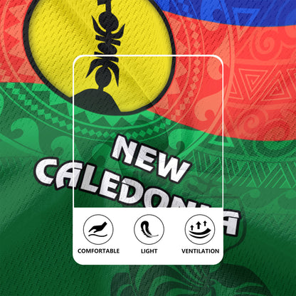 New Caledonia Flag Color With Traditional Patterns Men's All Over Printing Rugby Jersey