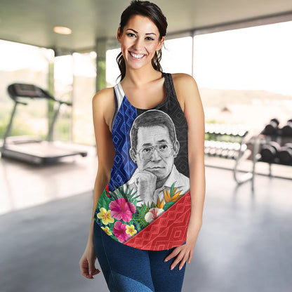 Philippines Filipinos Women Tank Ninoy Aquino With Tropical Flowers