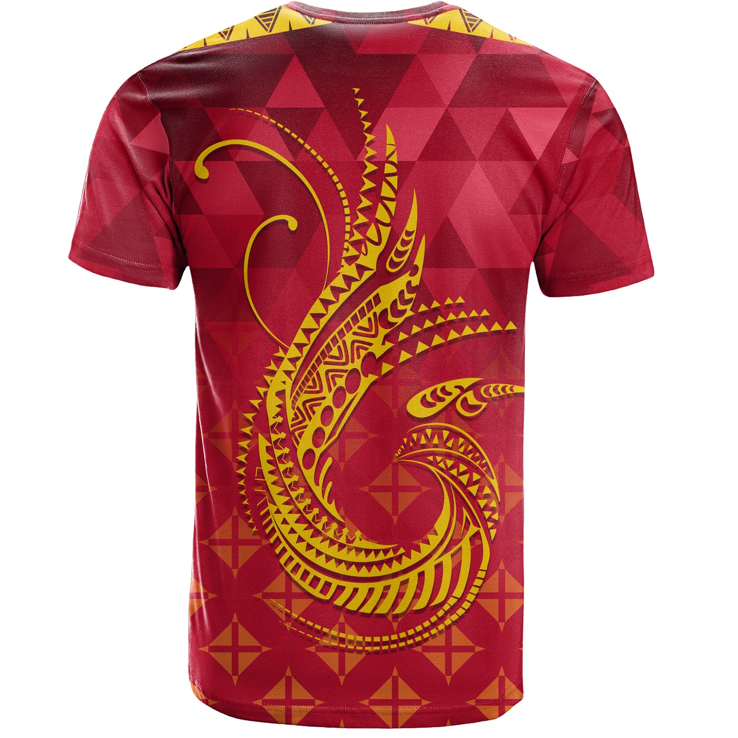 Papua New Guinea T-Shirt Lowpolly Pattern with Polynesian Motif