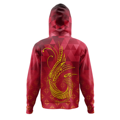 Papua New Guinea Hoodie Lowpolly Pattern with Polynesian Motif