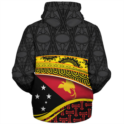 Papua New Guinea Custom Personalized Sherpa Hoodie With Tribal Motif Independence Day 2023