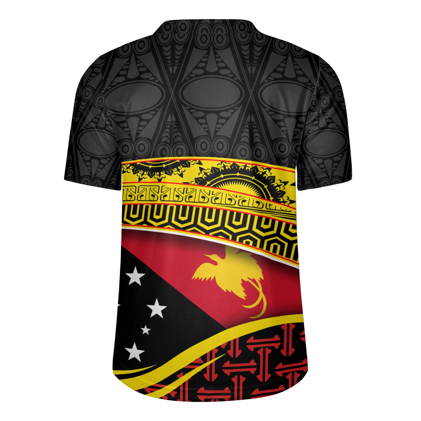 Papua New Guinea Custom Personalized Rugby Jersey With Tribal Motif Independence Day 2023