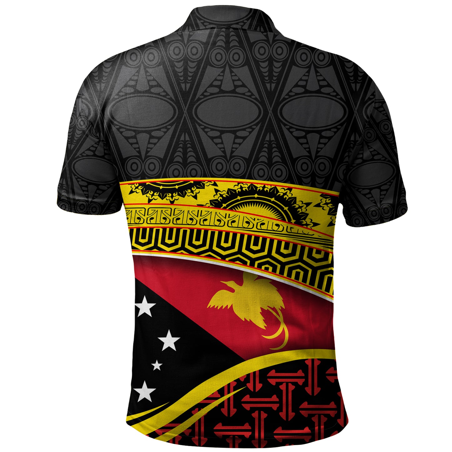 Papua New Guinea Custom Personalized Polo Shirt With Tribal Motif Independence Day 2023