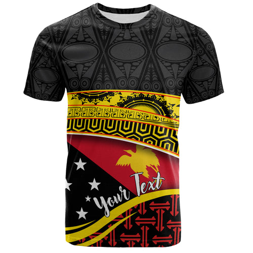 Papua New Guinea Custom Personalized T-Shirt With Tribal Motif Independence Day 2023