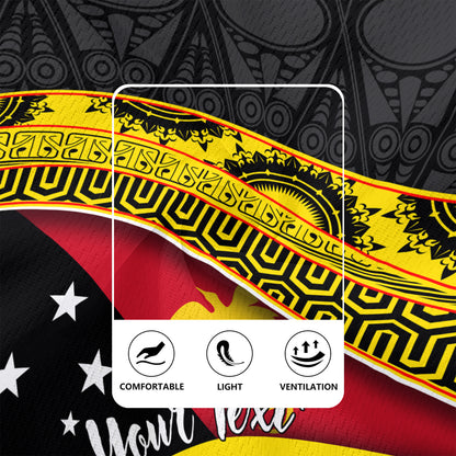 Papua New Guinea Custom Personalized Rugby Jersey With Tribal Motif Independence Day 2023