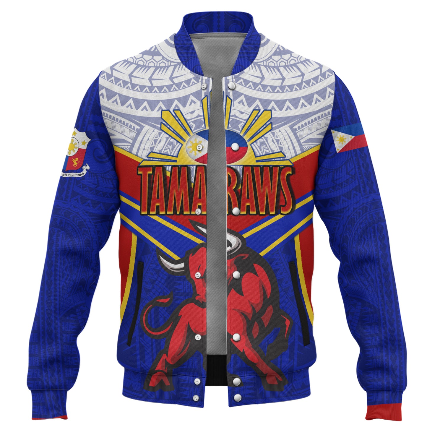 Philippines Filipinos Baseball Jacket Tamaraws Mascot Sport Style
