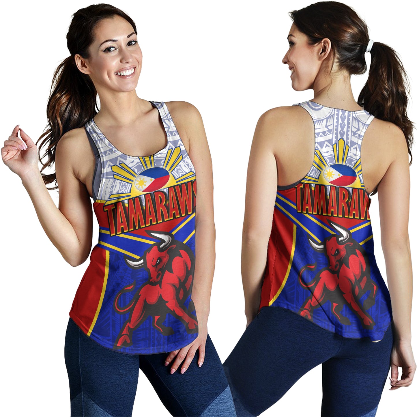 Philippines Filipinos Women Tank Tamaraws Mascot Sport Style