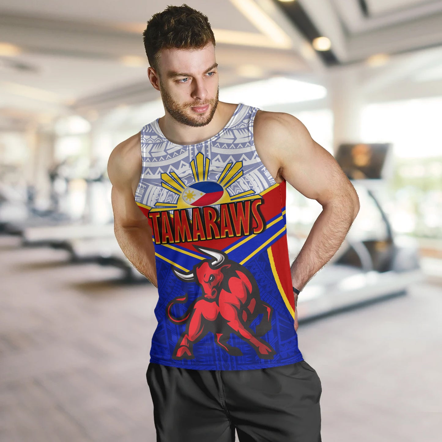 Philippines Filipinos Tank Top Tamaraws Mascot Sport Style