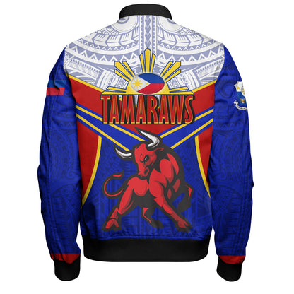 Philippines Filipinos Bomber Jacket Tamaraws Mascot Sport Style