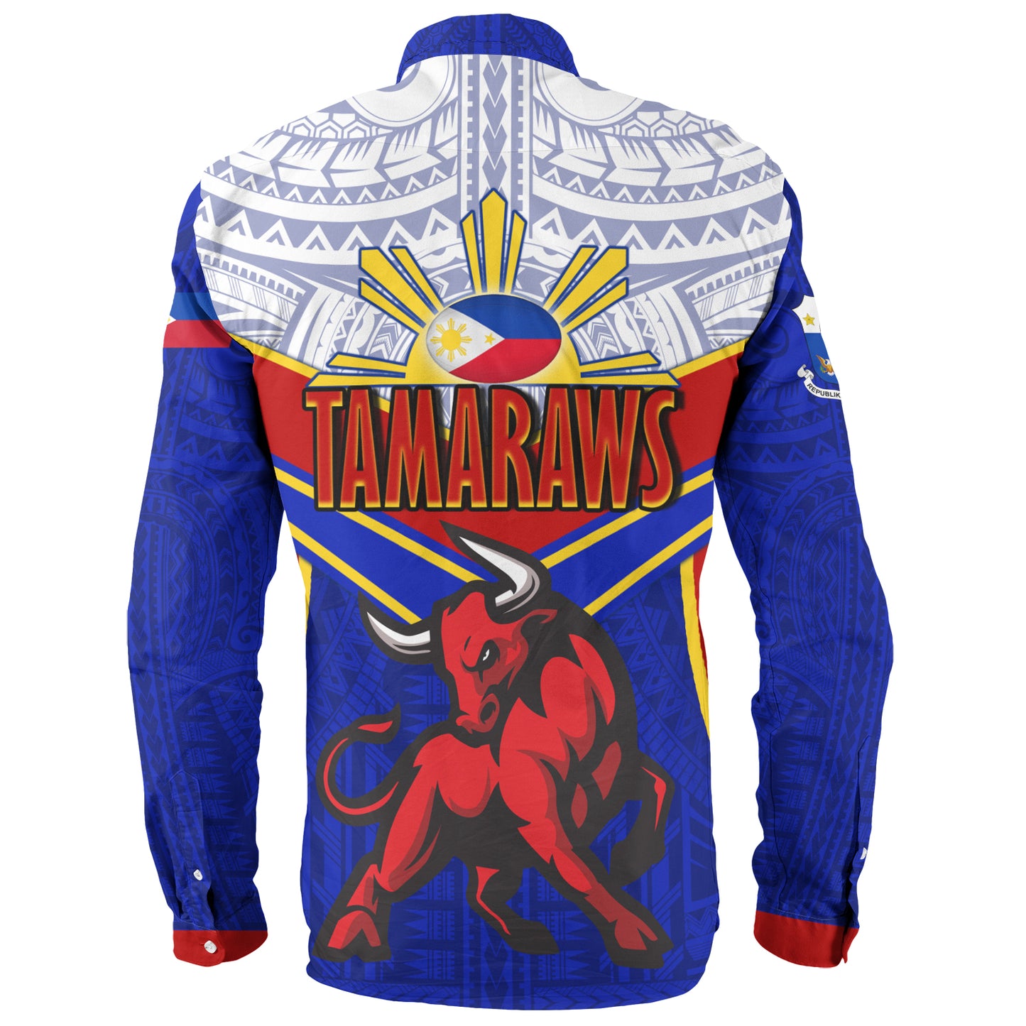 Philippines Filipinos Long Sleeve Shirt Tamaraws Mascot Sport Style