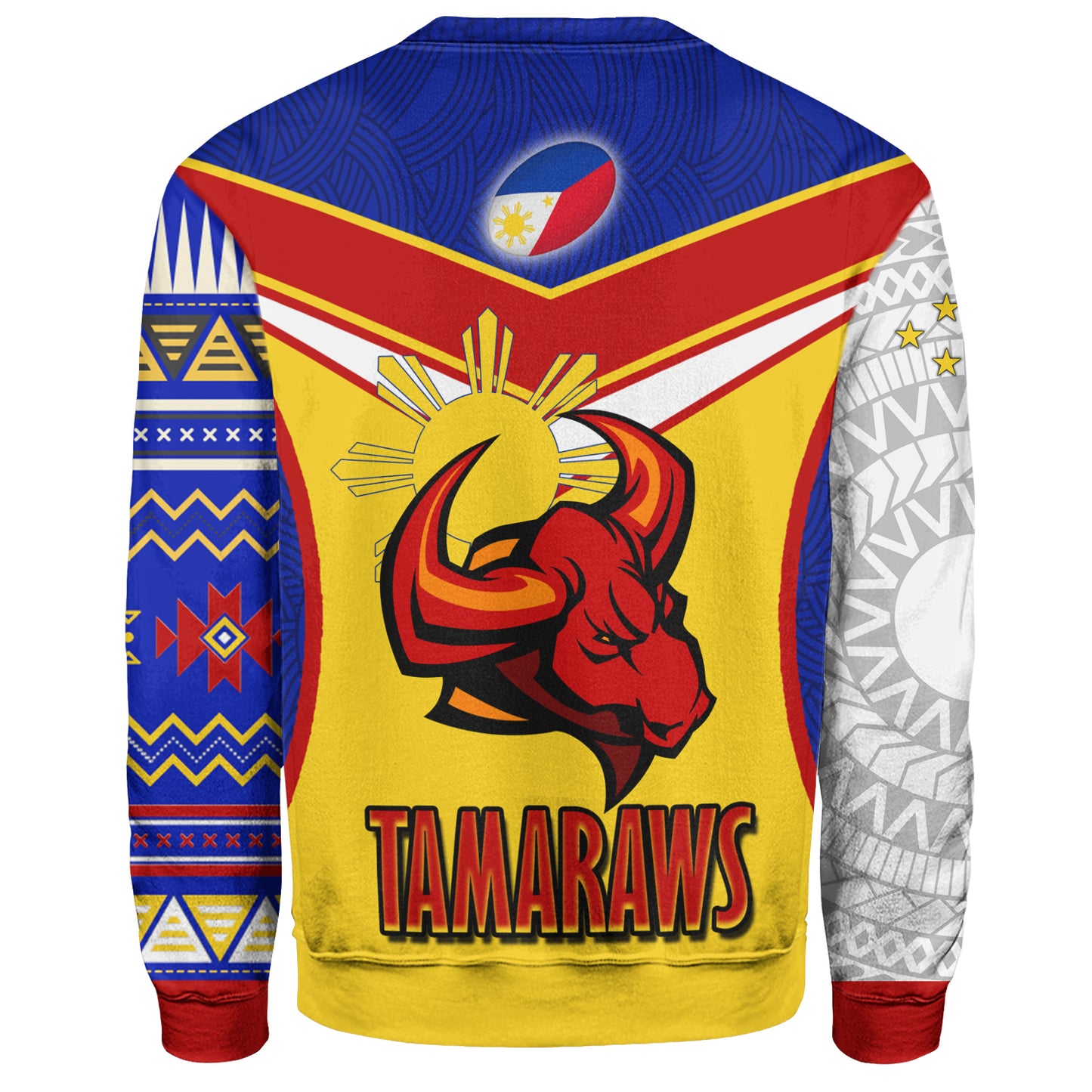 Philippines Filipinos Sweatshirt Tamaraws Mascot With Flag