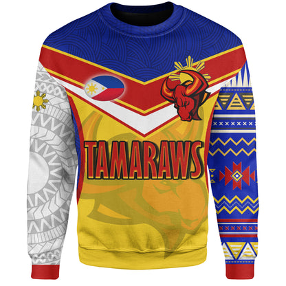 Philippines Filipinos Sweatshirt Tamaraws Mascot With Flag