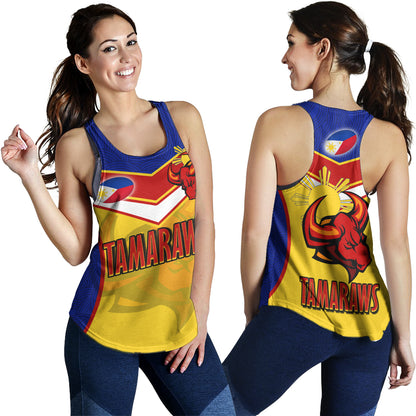 Philippines Filipinos Women Tank Tamaraws Mascot With Flag