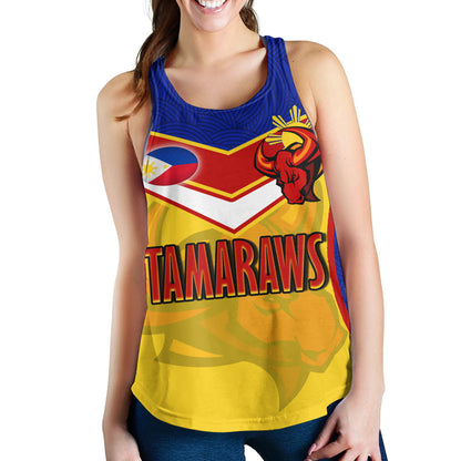 Philippines Filipinos Women Tank Tamaraws Mascot With Flag