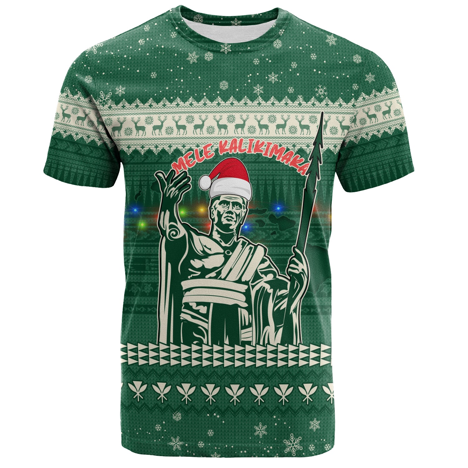 Hawaii T-Shirt Christmas Hawaii King Tribal Pattern