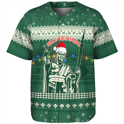 Hawaii Baseball Shirt Christmas Hawaii King Tribal Pattern