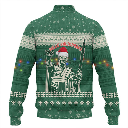 Hawaii Baseball Jacket Christmas Hawaii King Tribal Pattern