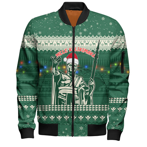 Hawaii Bomber Jacket Christmas Hawaii King Tribal Pattern