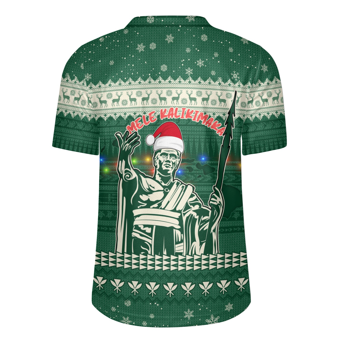 Hawaii Rugby Jersey Christmas Hawaii King Tribal Pattern