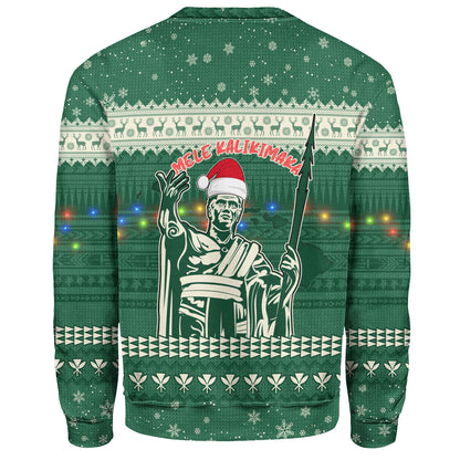 Hawaii Sweatshirt Christmas Hawaii King Tribal Pattern