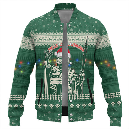 Hawaii Baseball Jacket Christmas Hawaii King Tribal Pattern